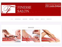 Tablet Screenshot of finessesalonmobile.com